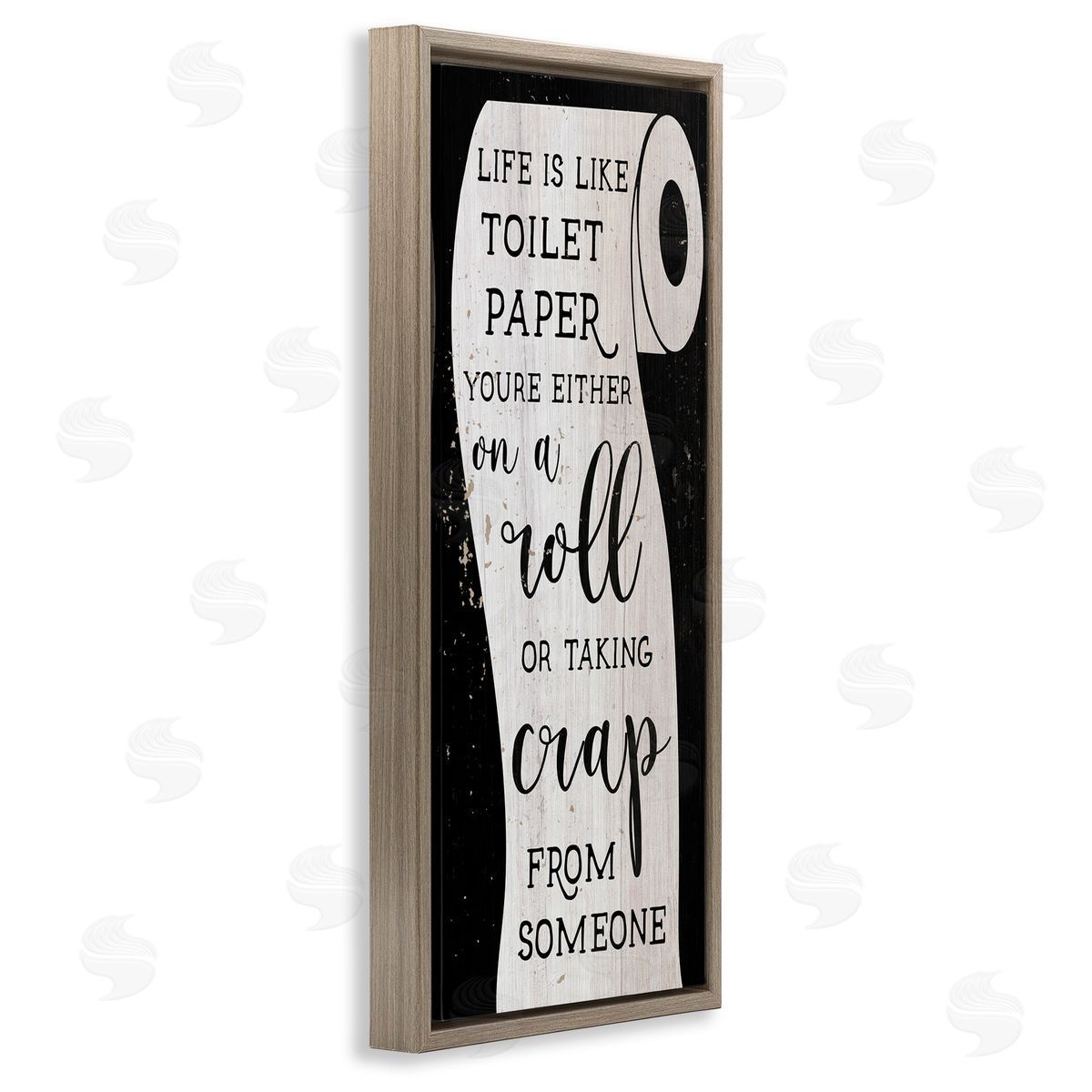 Like Toilet Paper Funny Bathroom Brown Floating Frame Canvas Wall Art, Home Decor by Stupell Studio