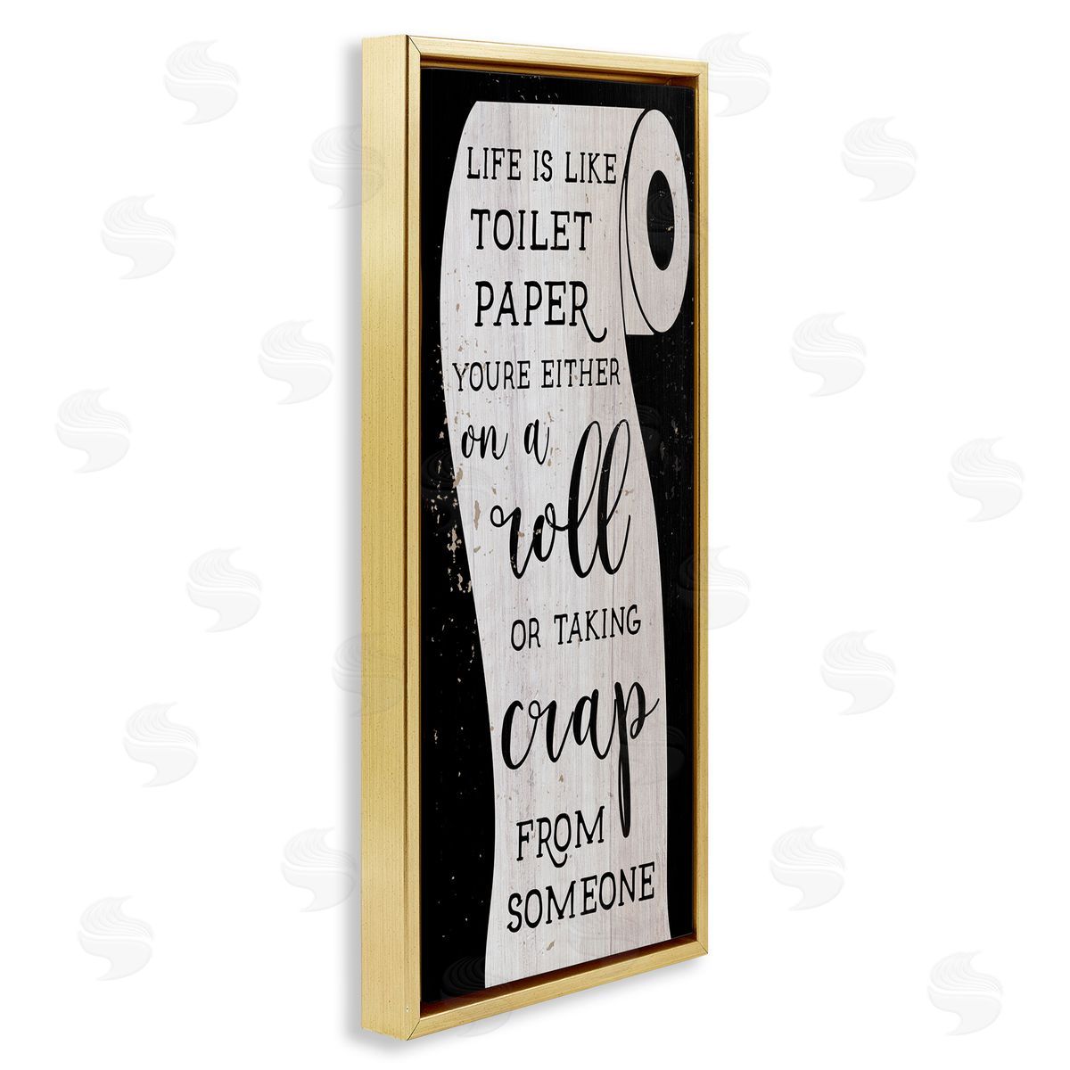 Like Toilet Paper Funny Bathroom Gold Floating Frame Canvas Wall Art, Home Decor by Stupell Studio