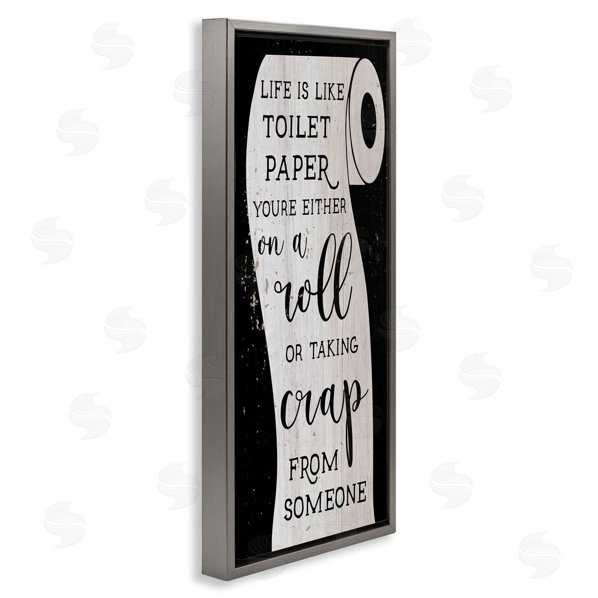 Like Toilet Paper Funny Bathroom Grey Floating Frame Canvas Wall Art, Home Decor by Stupell Studio