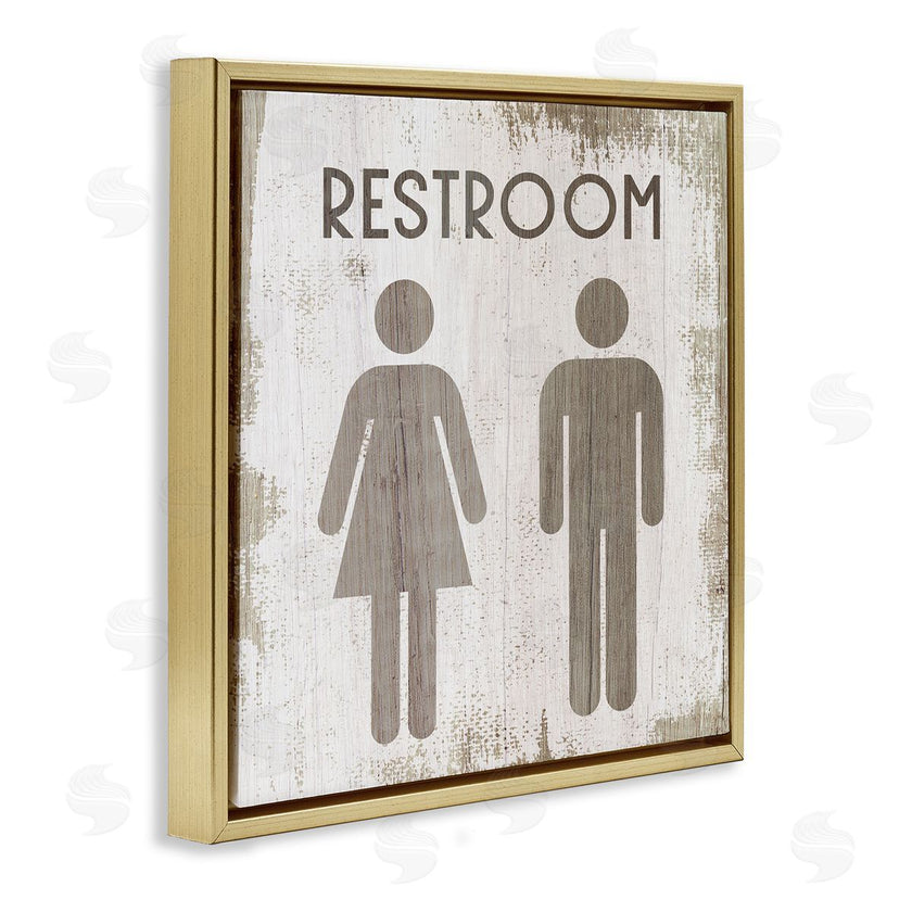 Stupell Studio | Vintage Restroom People Silhouettes