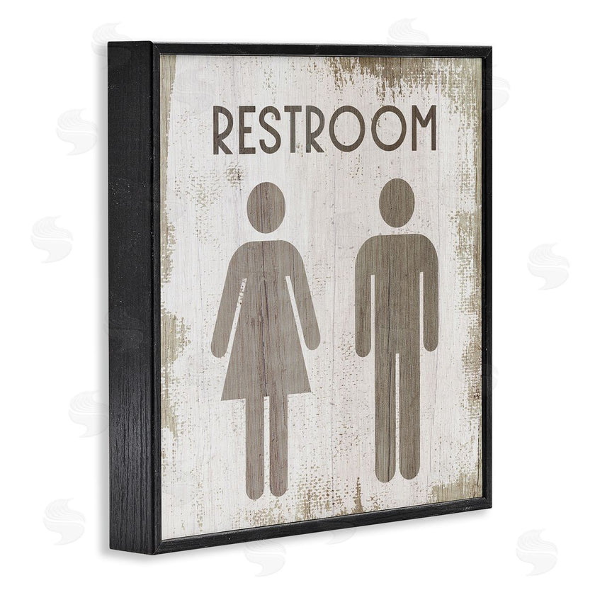 Stupell Studio | Vintage Restroom People Silhouettes