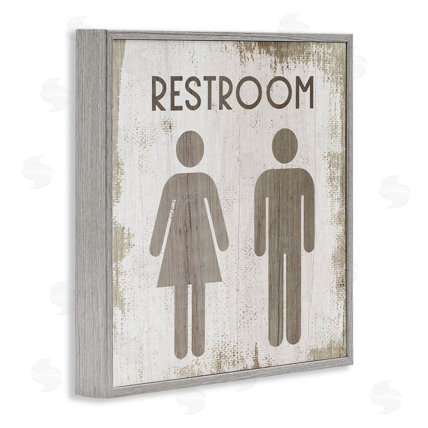 Stupell Studio | Vintage Restroom People Silhouettes