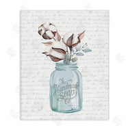 Lettered and Lined | Handmade Soap Jar & Cotton Flower