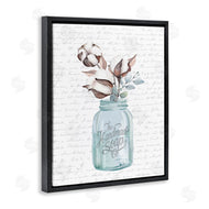 Lettered and Lined | Handmade Soap Jar & Cotton Flower