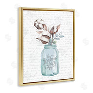 Lettered and Lined | Handmade Soap Jar & Cotton Flower