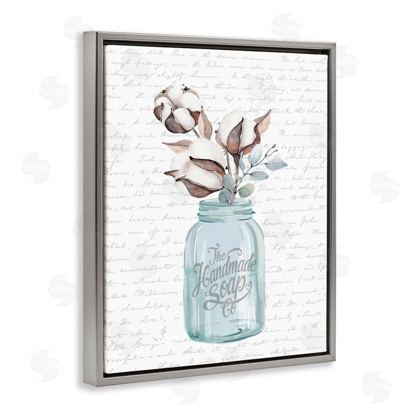 Lettered and Lined | Handmade Soap Jar & Cotton Flower