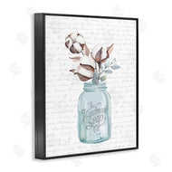 Lettered and Lined | Handmade Soap Jar & Cotton Flower