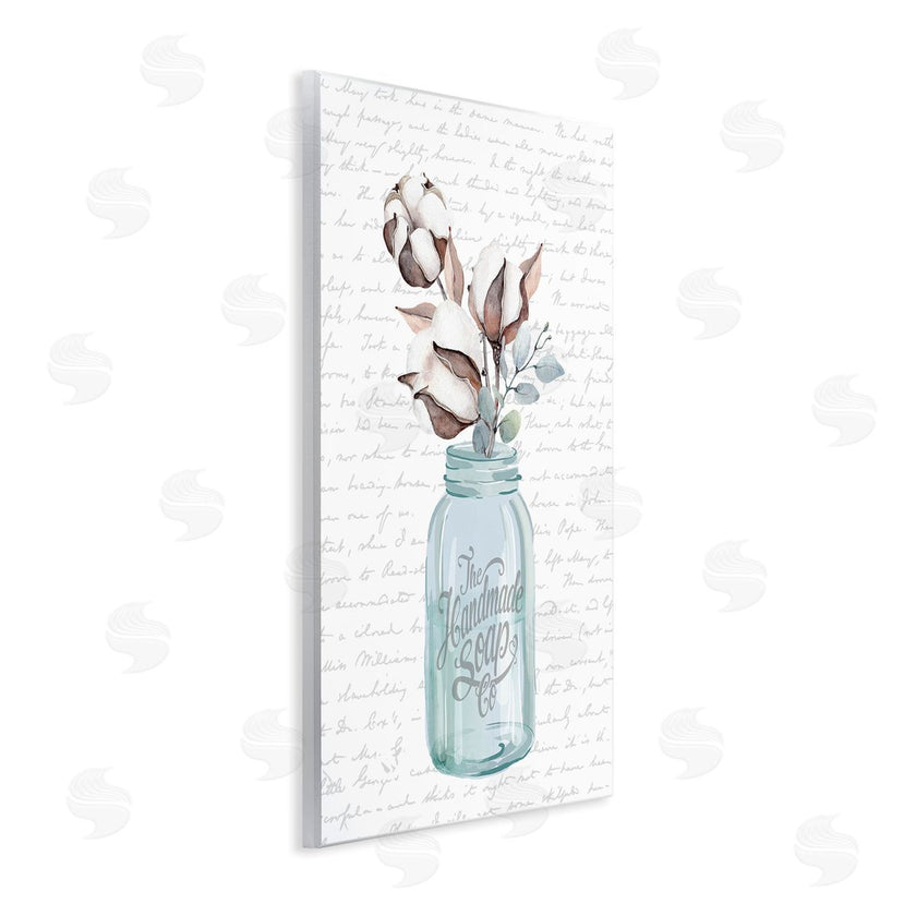 Lettered and Lined | Handmade Soap Jar & Cotton Flower