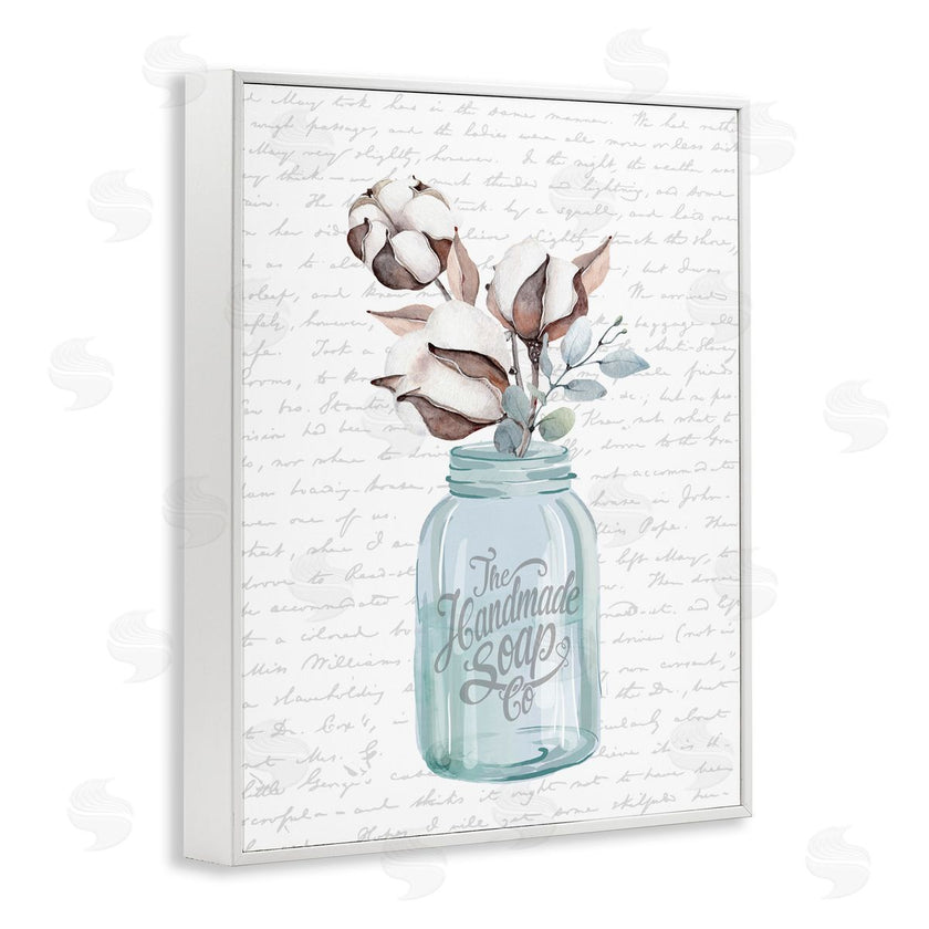 Lettered and Lined | Handmade Soap Jar & Cotton Flower