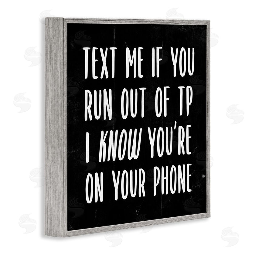Stupell Studio | Text Me For TP Funny Bathroom