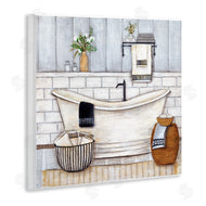 Yellow Café | Bathroom Farmhouse Style Tub