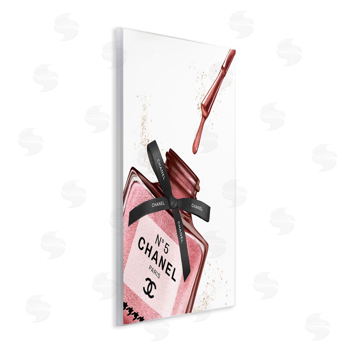 Makeup Nail Polish Brush Drip Wood Plaque Wall Art, Home Decor by Ziwei Li