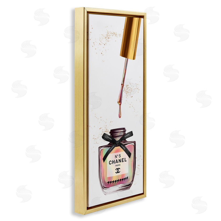 Ziwei Li | Makeup Nail Polish Brush Rainbow & Gold