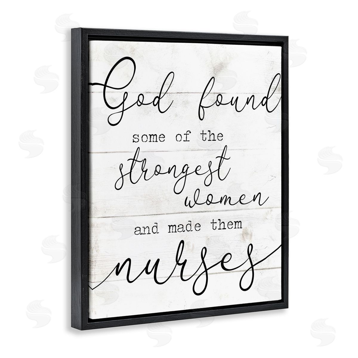 Strong Women Nurses Spiritual Black Floating Frame Canvas Wall Art, Home Decor by Stupell Studio