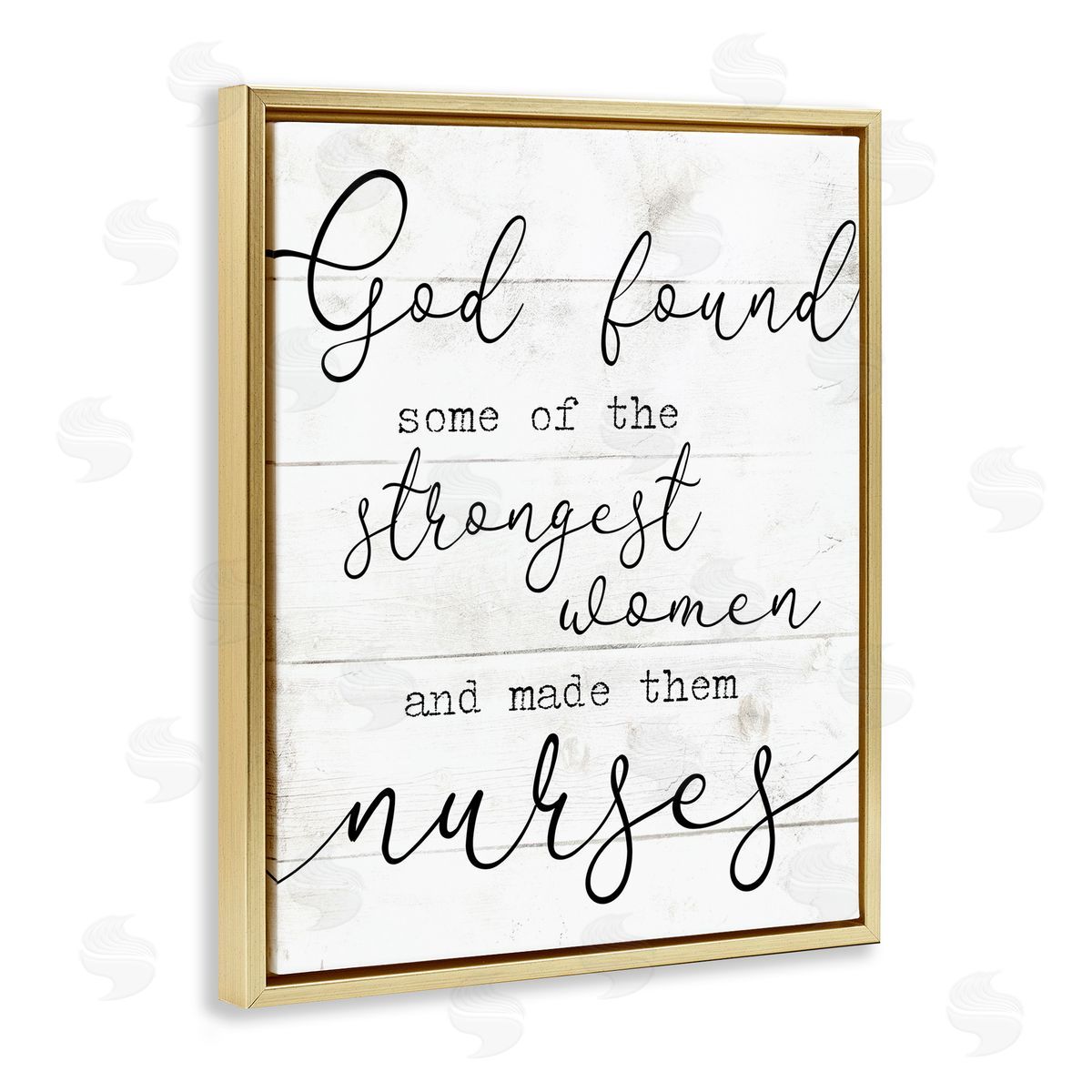 Strong Women Nurses Spiritual Gold Floating Frame Canvas Wall Art, Home Decor by Stupell Studio